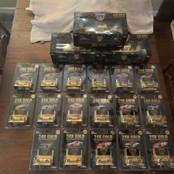 Racing Champion 24k Gold plated cars