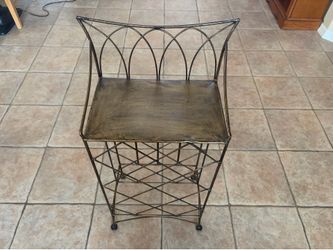 Vintage “Pier 1” Rustic Metal Wine Rack/Plant Stand