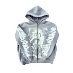 MF GLOW IN THE DARK ZIP UP (Ash Grey)