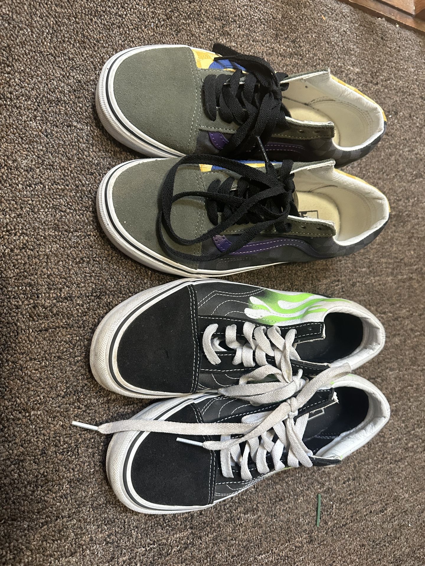 2 Pair Of Used Vans Size 6 & 6.5