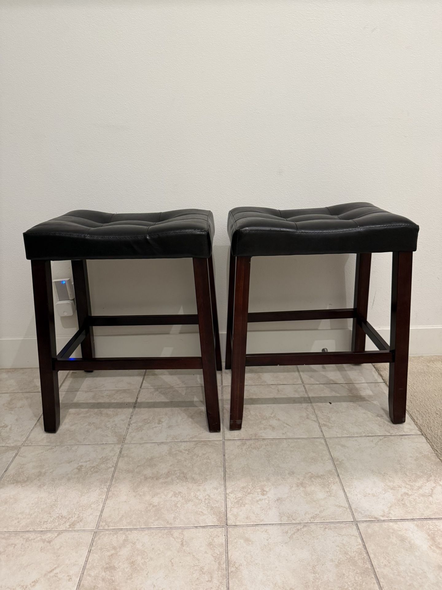 Dark Brown Bar Stools - Set