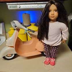 Our Generation Doll 18 Inch With Scooter 