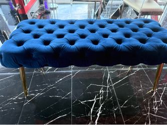 Royal blue Ottoman bench from el dorado