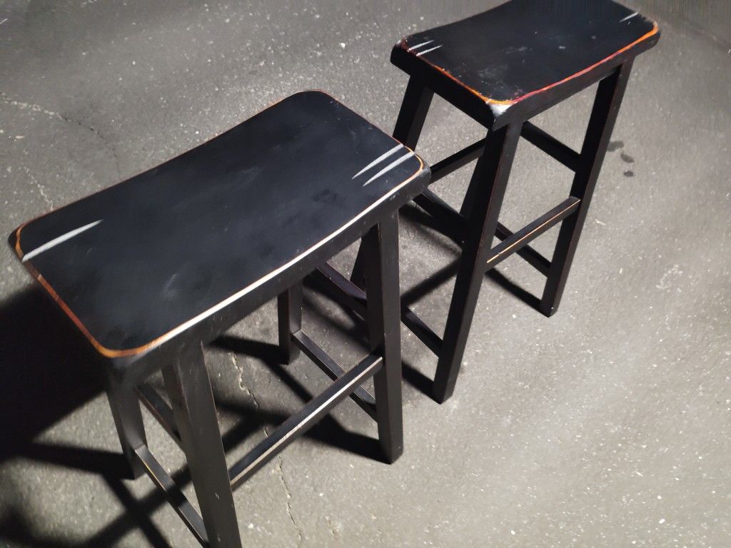 Rustic Asian Bar Stools; 
