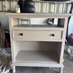 Antique Cabinet Complete With Mirror And Other Pieces 