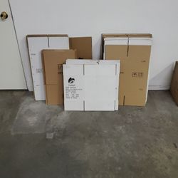 Cardboard Boxes. Misc Sizes. Total Of 42 Boxes