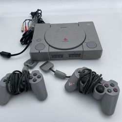 PlayStation 1 With 2 Controllers And Cords 
