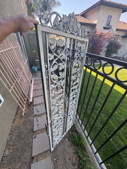 Elegant Vintage Wrought Iron Gate