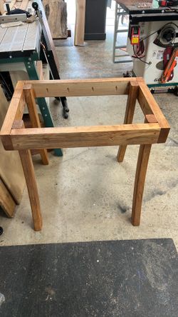 Maple table stand 28” tall 21” wide 30” long.