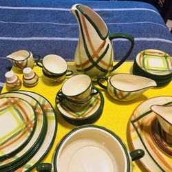 1940s 1950s Vernon Ware Tam O Shanter and Home Spun 50 Pieces!! MCM Mid Century Modern, excellent!