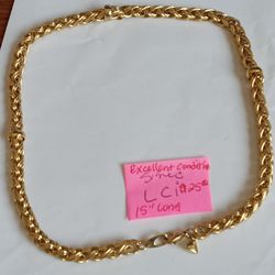 Vintage Liz Claiborne Gold Plated Choker 