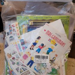 Huge Lot Of Craft And Scrapbooking Pages And Stickers 