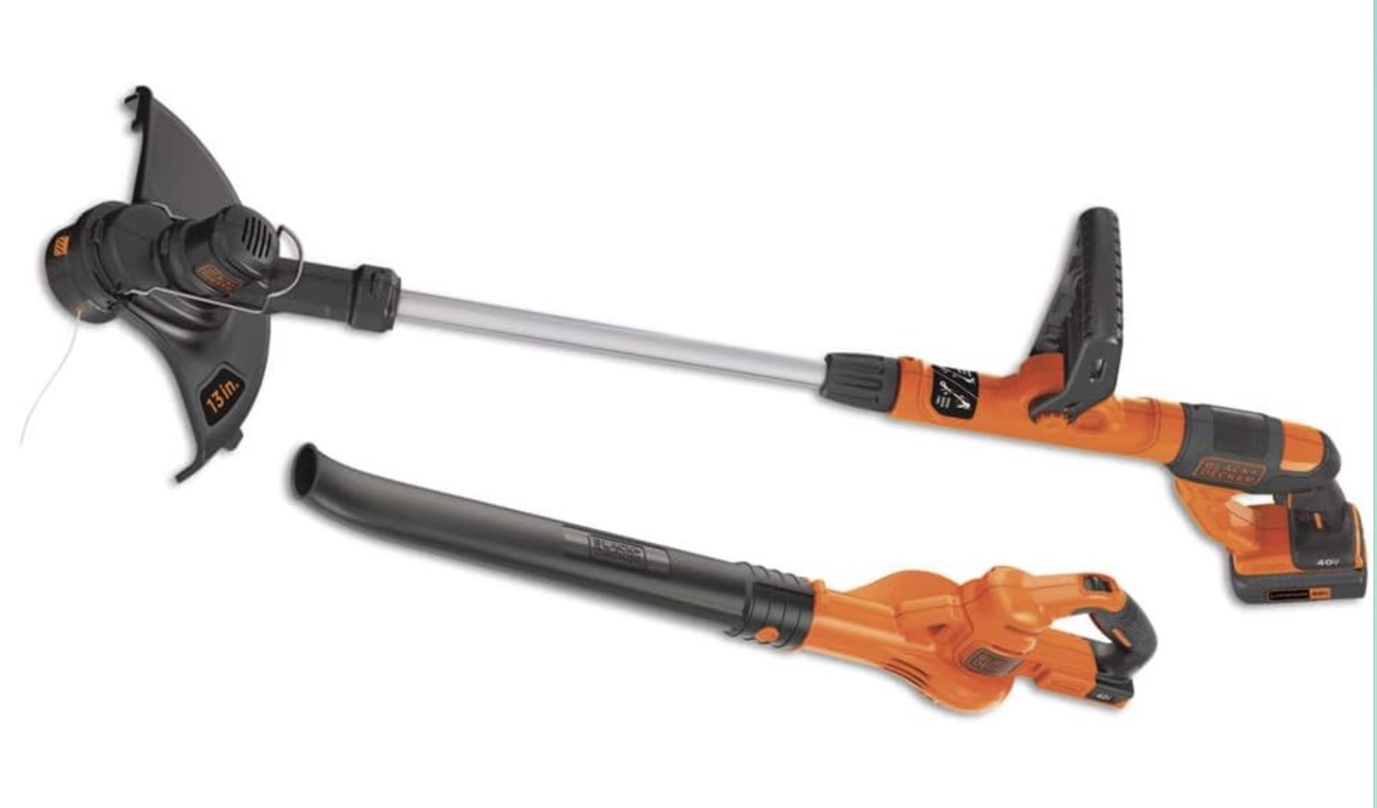 BLACK+DECKER 40V Sweeper & String Trimmer Combo Kit / New U