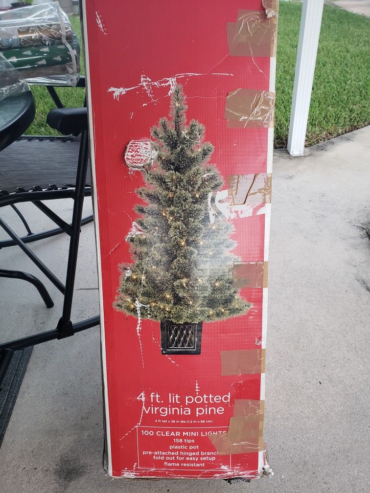 4 Feet All In One Multicolor Pre-lit Tree