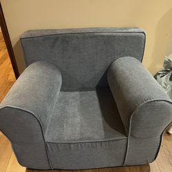 Grey Kids Plush Chair