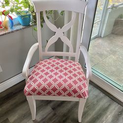 White Wooden Accent Chair