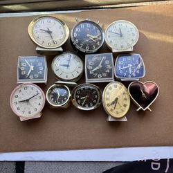 Lot Of Antique Clocks - Westclox, Keno, Ace, Rex, Monroe (BOX CL#5)
