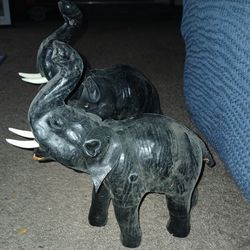 Vintage  Black Elephants