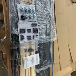 Queen Size Platform Bed Frame with 3 Storage Drawers, Faux Leather,Black(953-5)