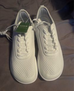 Hike White Knit Low-Top Sneakers Mens 10-10.5