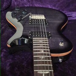 PRS SE Mark Tremonti Electric Guitar Charcoal Burst Flame Maple Top 