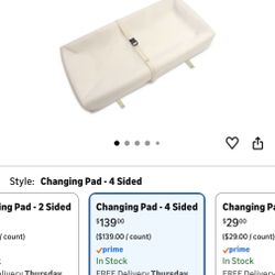 Naturepedic Organic Contoured Changing Pad - Easy to Clean, Lightweight & Portable - Comfort 4-Sided Waterproof Baby Diaper Changing Pad for Dresser o