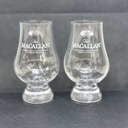 The Macallan Whisky Pair Nosing Glasses The Glencairn Whiskey MINT RARE