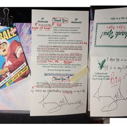 Tommy McDonald Autographed Card Signed x2 Football Eagles HOF 
W/COA