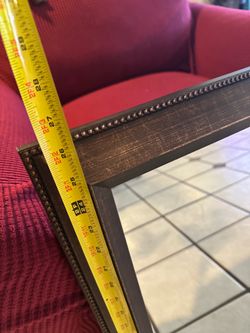Dark Bronze Beaded Wall Mirror