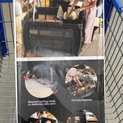 Monbebe Play Yard With Rocking Bassinet NIB