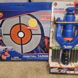 Nerf Digital Target & Air Warriors Sling Shot - New Bund