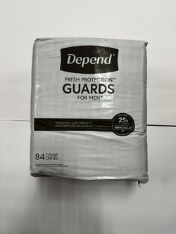 Pack2- Depend Guards for Men - 84 Count (New & Sealed)