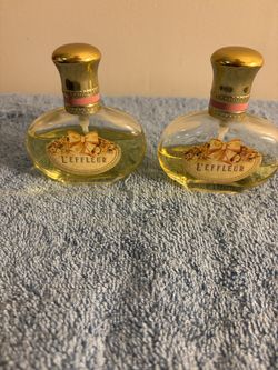 These vintage bottles are L'effleur by Coty perfume cologne
