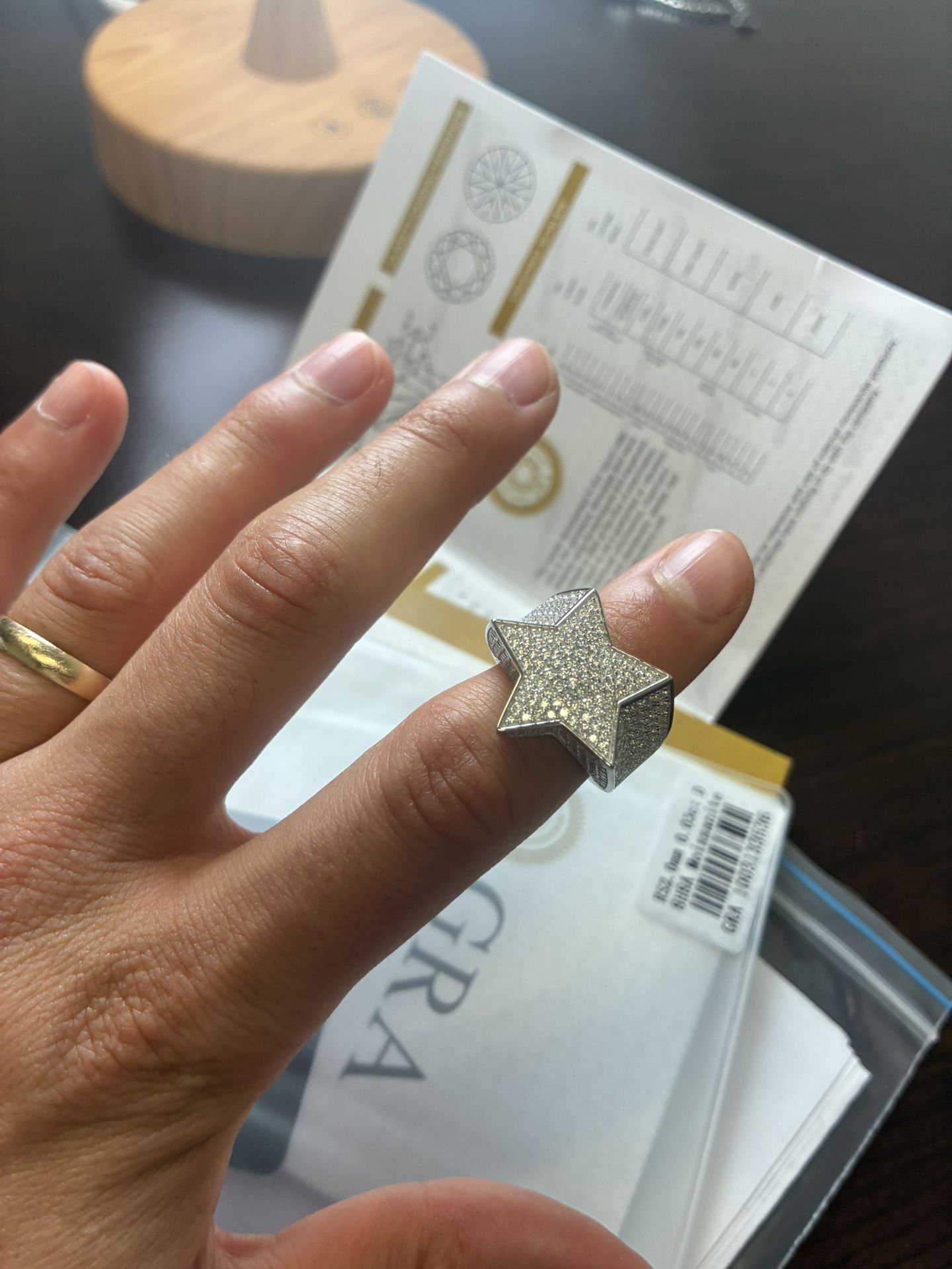 Moissanite Star Ring