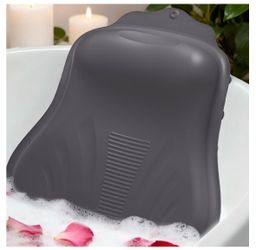 Gray silicone bath backrest for all bathtub types #bath #backrest