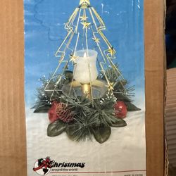 "Brass Tree Votive" candle holder