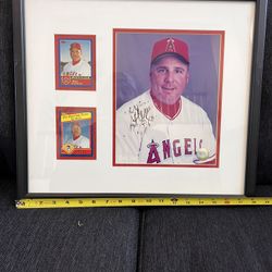 Angels Mike Scioscia Autographed Photo Framed