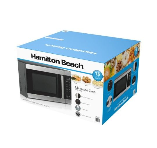hamilton beach microwave 1100 watt 1.6 cu ft
