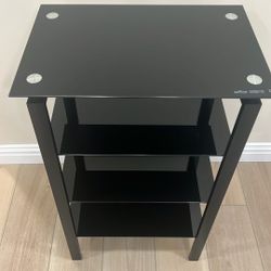 “Black Glass Media Stand – Great for Gaming or TV” 