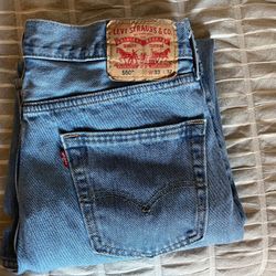 Levi's 550 Relaxed Fit 33x32 denim Jeans Classic mens blue 