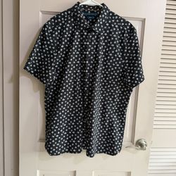 Men’s Perry Ellis Owl Button Down Shirt Size XL Slim Fit Stretch 