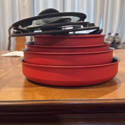 Tfal 5 Cookware Sets With 3 Lids And 2 Ditachable Handles 