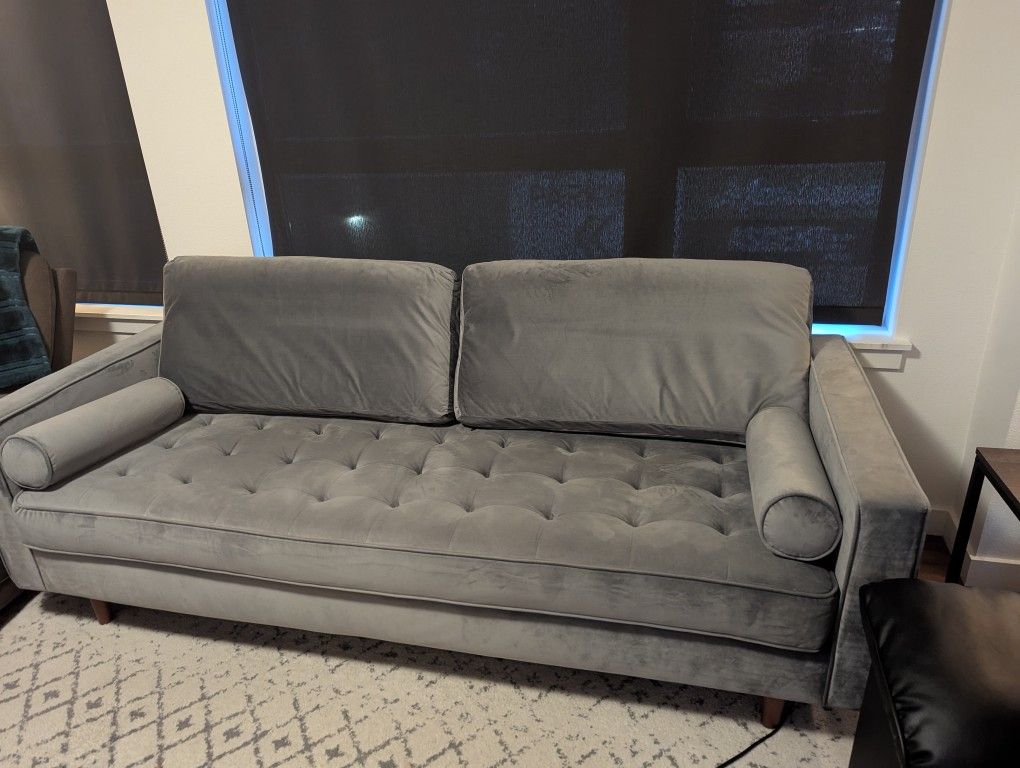 AllModern Mid-century Gray 84" Sofa