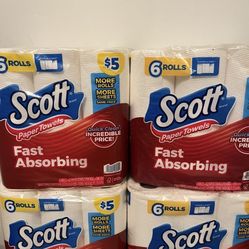 Scott Paper Or Toilet Paper 4/$20