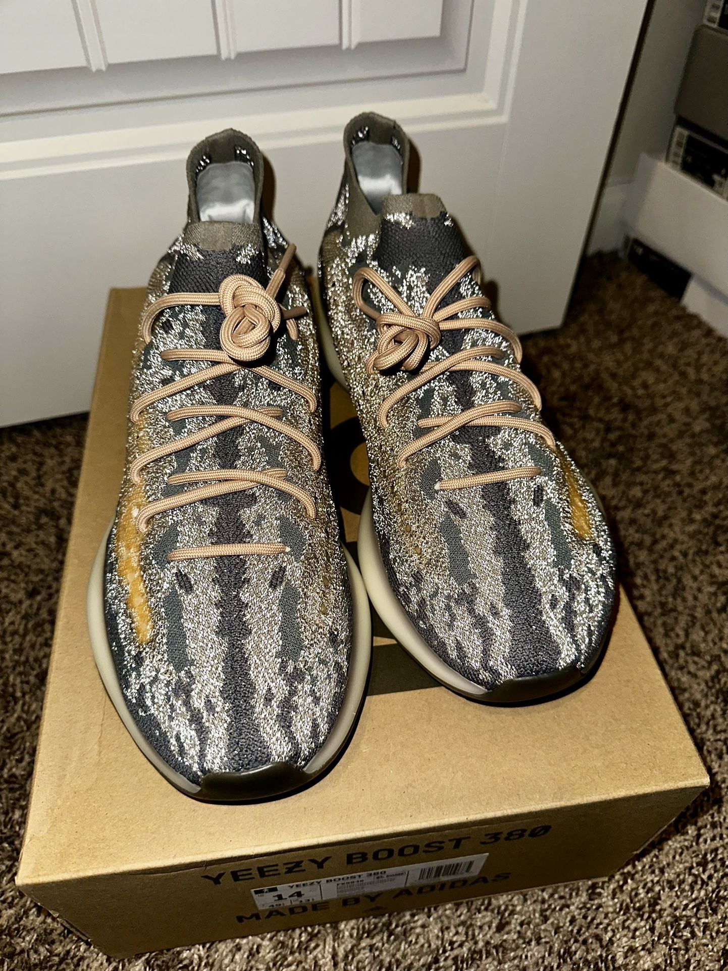 Like New Adidas Yeezy Boost 380 'Mist Reflective' men’s Size 14