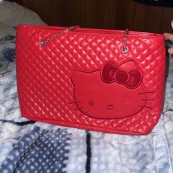 Red Faux Leather Hello Kitty purse 