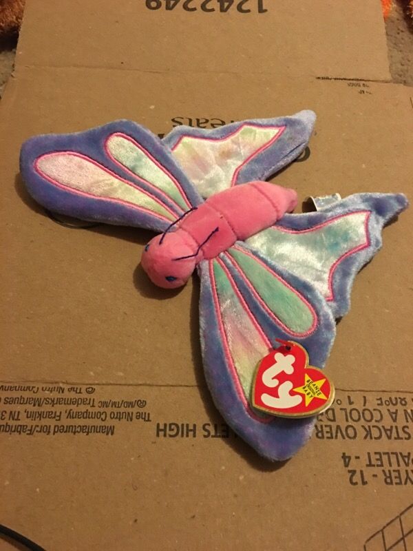 Flitter ty butterfly beanie babies $9.50