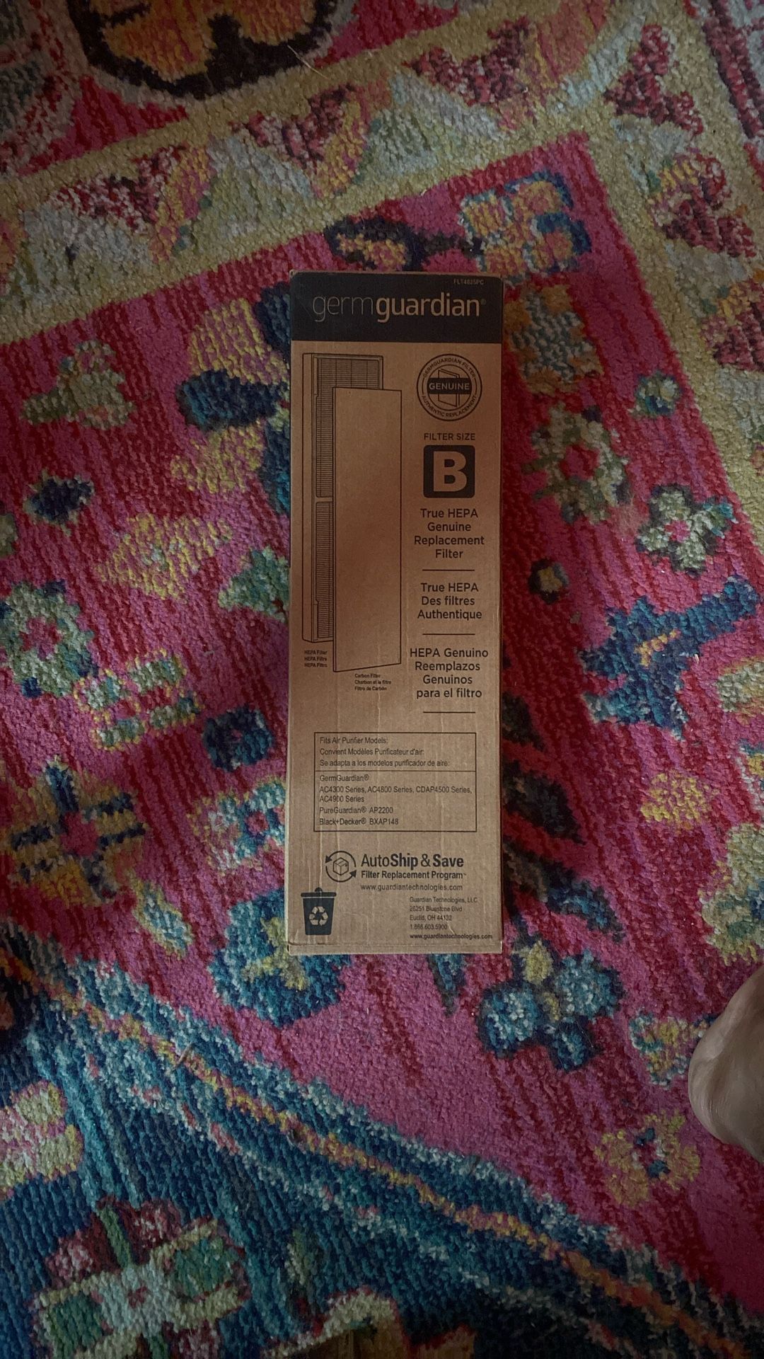 Air filter for germ guardian tower air purifier