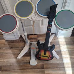 Nintendo Wii Drums And Guitar