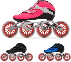 Bont Inline Speed Skating Racing Package - Luna Skate Boot + 2PF 6061 Frame + Elemental Wheels + ABEC7 Bearings - Youth - Boys - Girls - Men - Women B